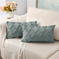 2pcs Throw Pillow Covers 18x18 Boho Decorative Pillow Covers Soft Plush Short Faux Wool Couch Pillow Covers Luxury Cushion Covers for Sofa Bedroom Living Room