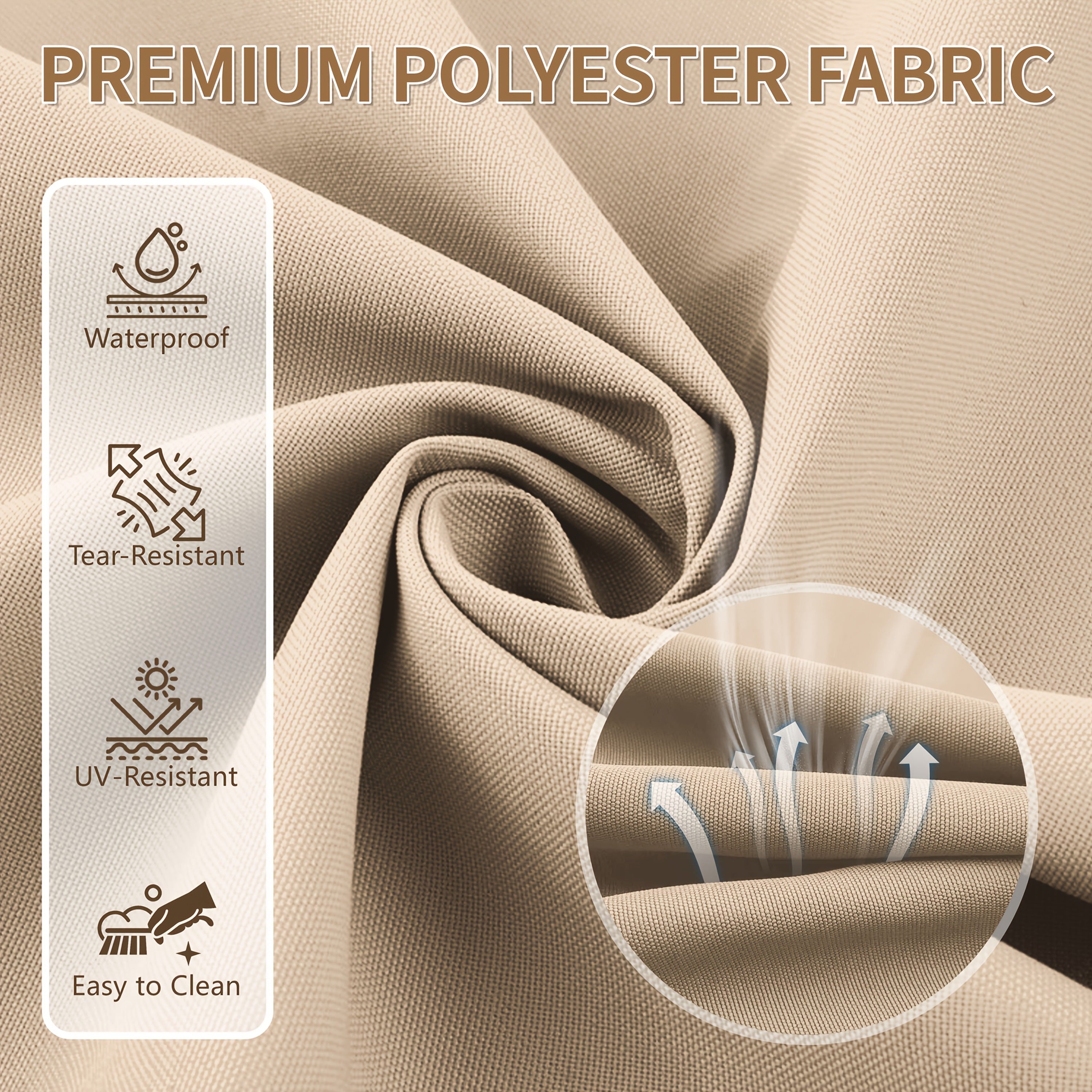 Outdoor Cushion Set of 1pc\u002F2pcs\u002F4pcs\u002F6pcs - Thick 35D High-Density Foam Cushions Measuring 24*24*6.5 Inches, Featuring Quick Rebound, High Durability, And Easy Cleaning, Suitable for Outdoor Furniture Like Sofas And Patio Chairs