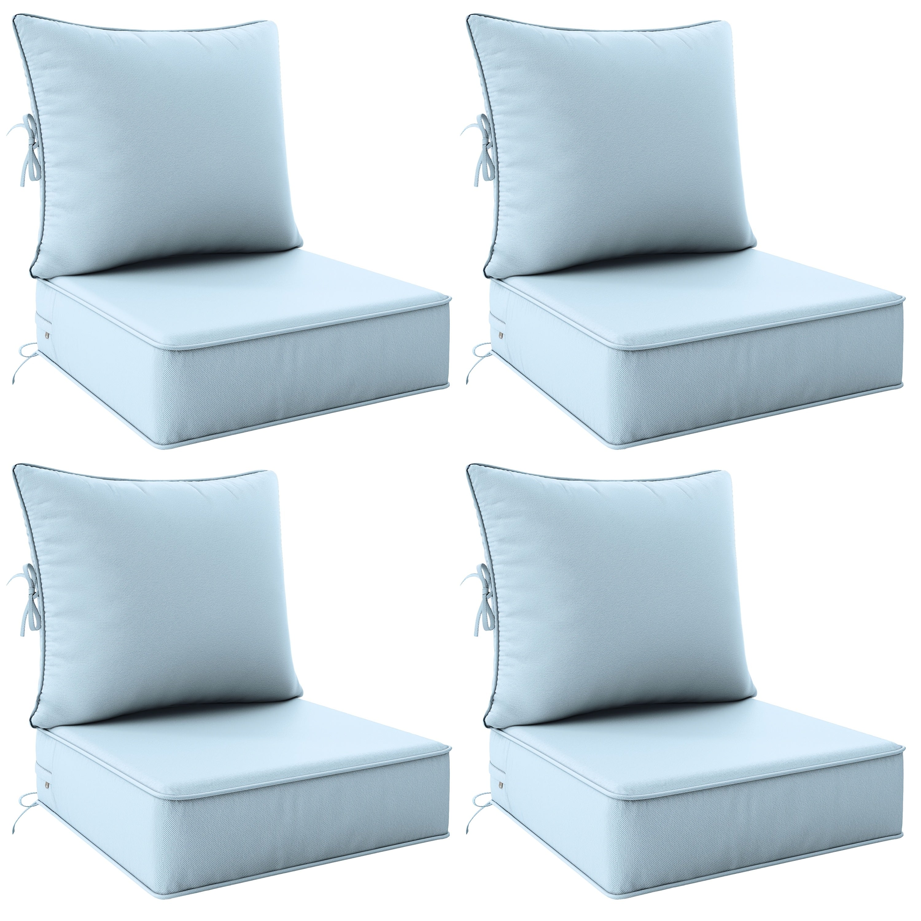 Outdoor Cushion Set of 1pc\u002F2pcs\u002F4pcs\u002F6pcs - Thick 35D High-Density Foam Cushions Measuring 24*24*6.5 Inches, Featuring Quick Rebound, High Durability, And Easy Cleaning, Suitable for Outdoor Furniture Like Sofas And Patio Chairs