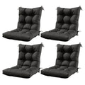 Set of 4 Outdoor Seat\u002FBack Cushions, 5 Inches Thick with High Elasticity, Fade-Resistant, Waterproof, And Durable Tufted Pads (With Ties).