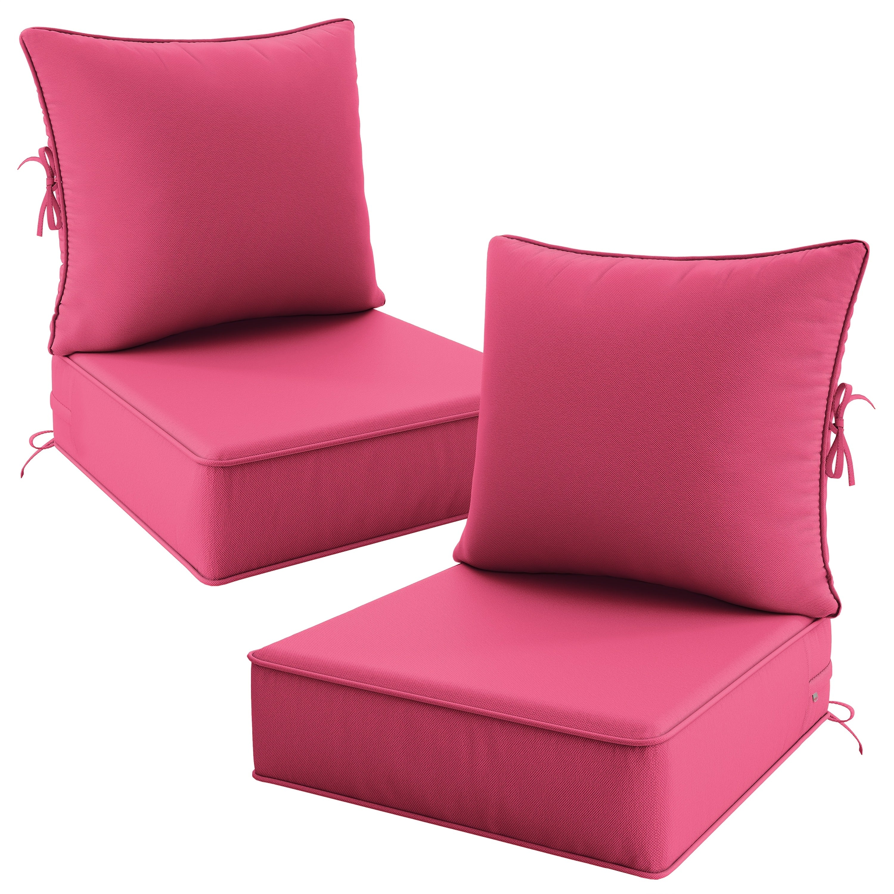Outdoor Cushion Set of 1pc\u002F2pcs\u002F4pcs\u002F6pcs - Thick 35D High-Density Foam Cushions Measuring 24*24*6.5 Inches, Featuring Quick Rebound, High Durability, And Easy Cleaning, Suitable for Outdoor Furniture Like Sofas And Patio Chairs