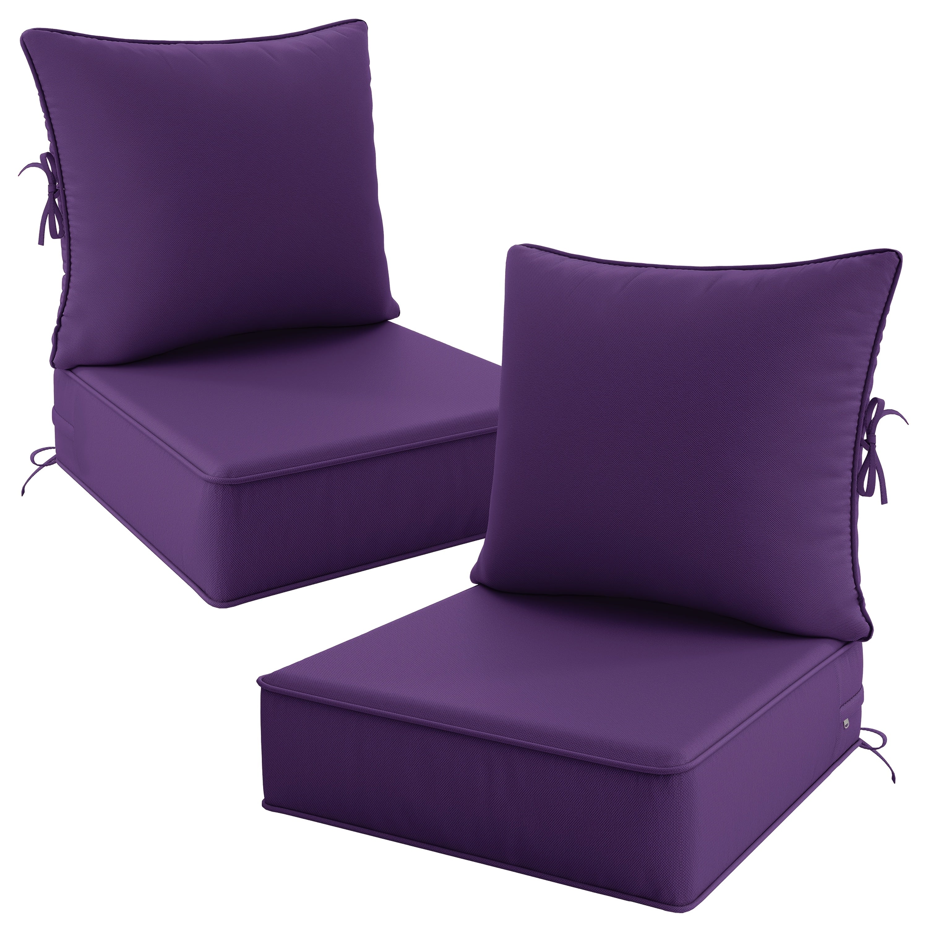 Outdoor Cushion Set of 1pc\u002F2pcs\u002F4pcs\u002F6pcs - Thick 35D High-Density Foam Cushions Measuring 24*24*6.5 Inches, Featuring Quick Rebound, High Durability, And Easy Cleaning, Suitable for Outdoor Furniture Like Sofas And Patio Chairs