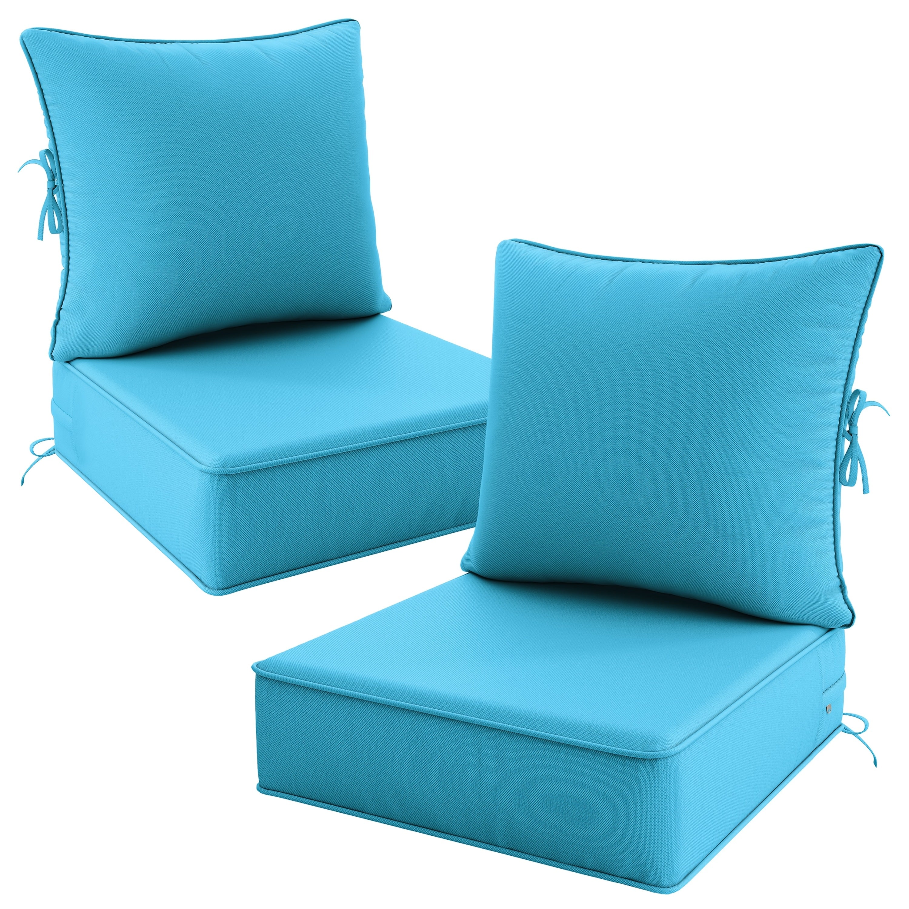 Outdoor Cushion Set of 1pc\u002F2pcs\u002F4pcs\u002F6pcs - Thick 35D High-Density Foam Cushions Measuring 24*24*6.5 Inches, Featuring Quick Rebound, High Durability, And Easy Cleaning, Suitable for Outdoor Furniture Like Sofas And Patio Chairs