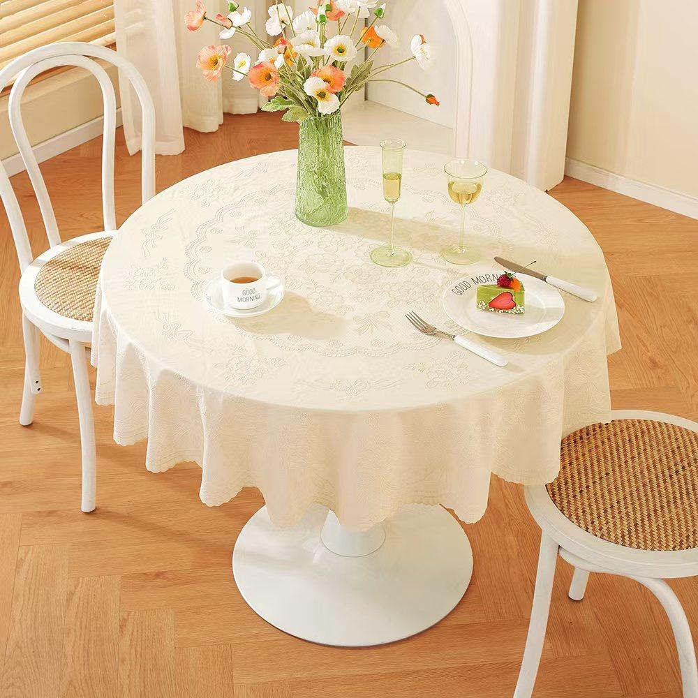 1pc High Quality & Heat-Resistant Rectangular Tablecloth Suitable for PVC\u002F Covering, Handmade Nordic Style Light Luxury Dining Table with, for, for Restaurants, for Gatherings -