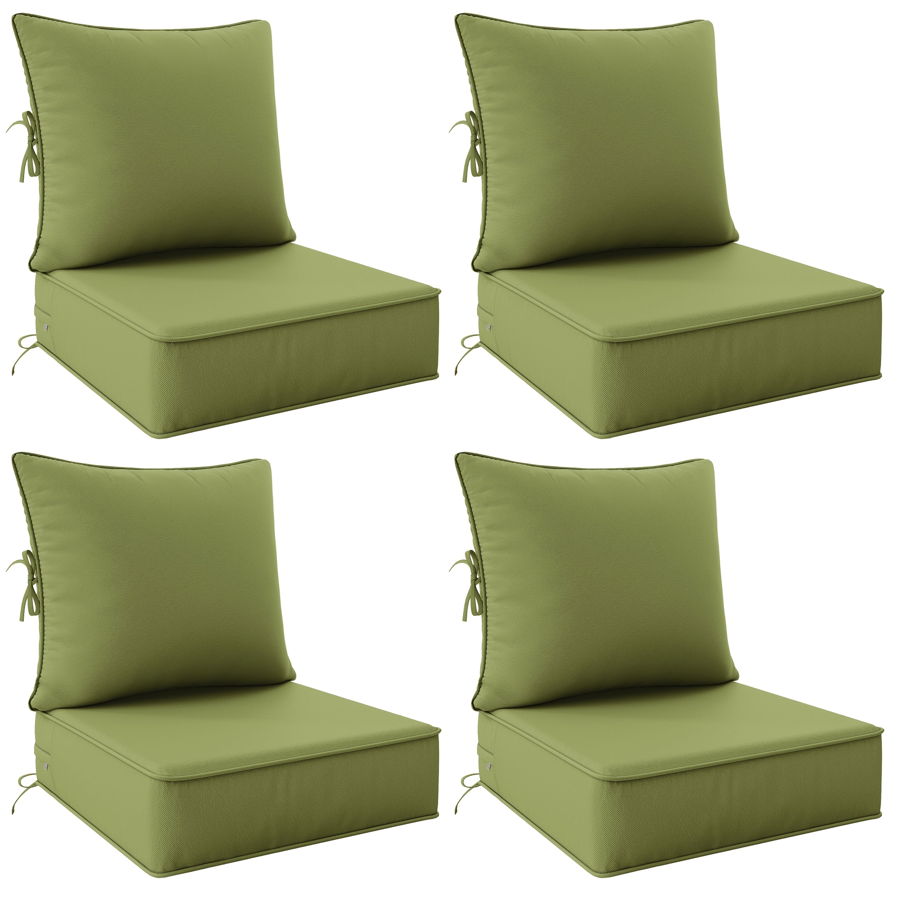 Outdoor Cushion Set of 1pc\u002F2pcs\u002F4pcs\u002F6pcs - Thick 35D High-Density Foam Cushions Measuring 24*24*6.5 Inches, Featuring Quick Rebound, High Durability, And Easy Cleaning, Suitable for Outdoor Furniture Like Sofas And Patio Chairs