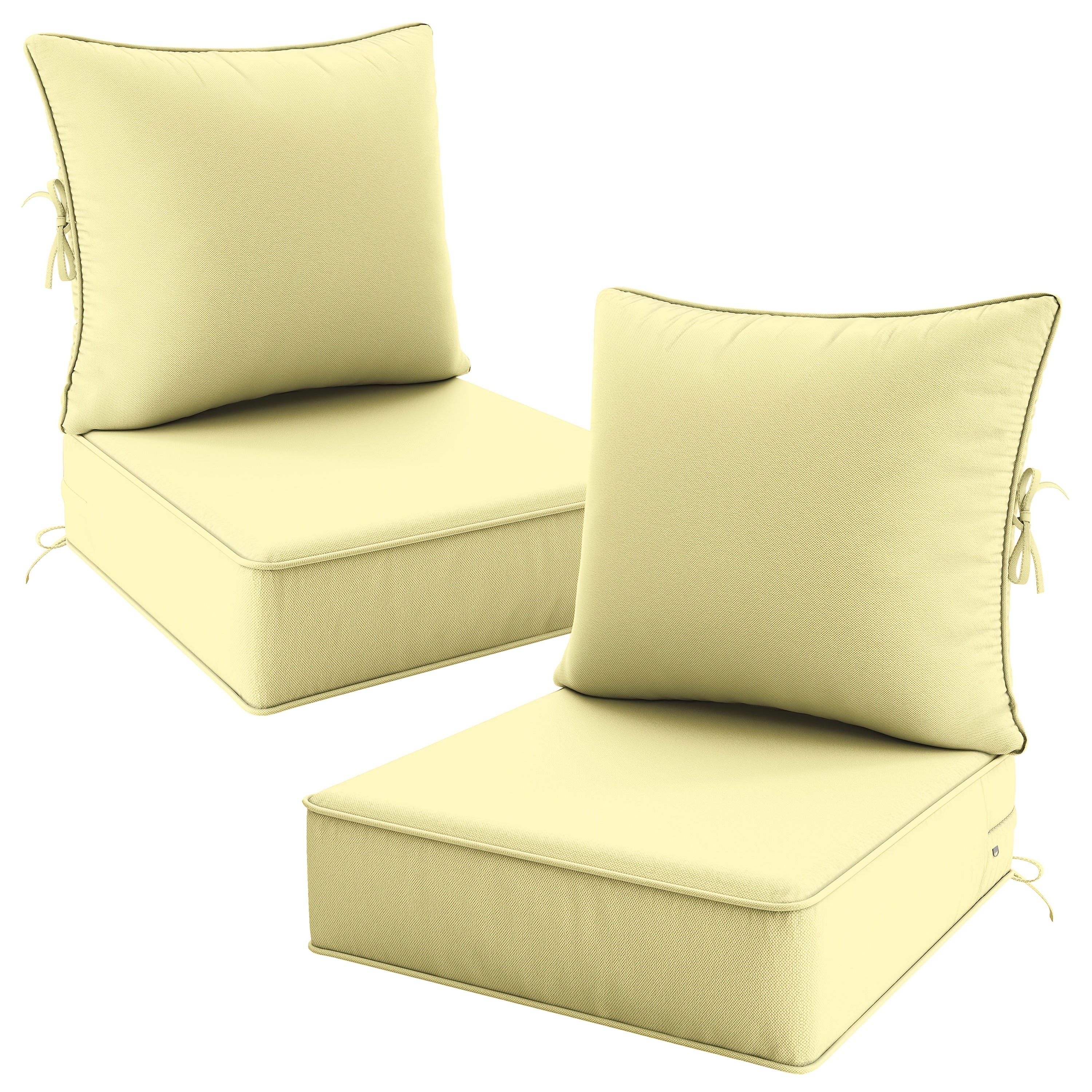 Outdoor Cushion Set of 1pc\u002F2pcs\u002F4pcs\u002F6pcs - Thick 35D High-Density Foam Cushions Measuring 24*24*6.5 Inches, Featuring Quick Rebound, High Durability, And Easy Cleaning, Suitable for Outdoor Furniture Like Sofas And Patio Chairs
