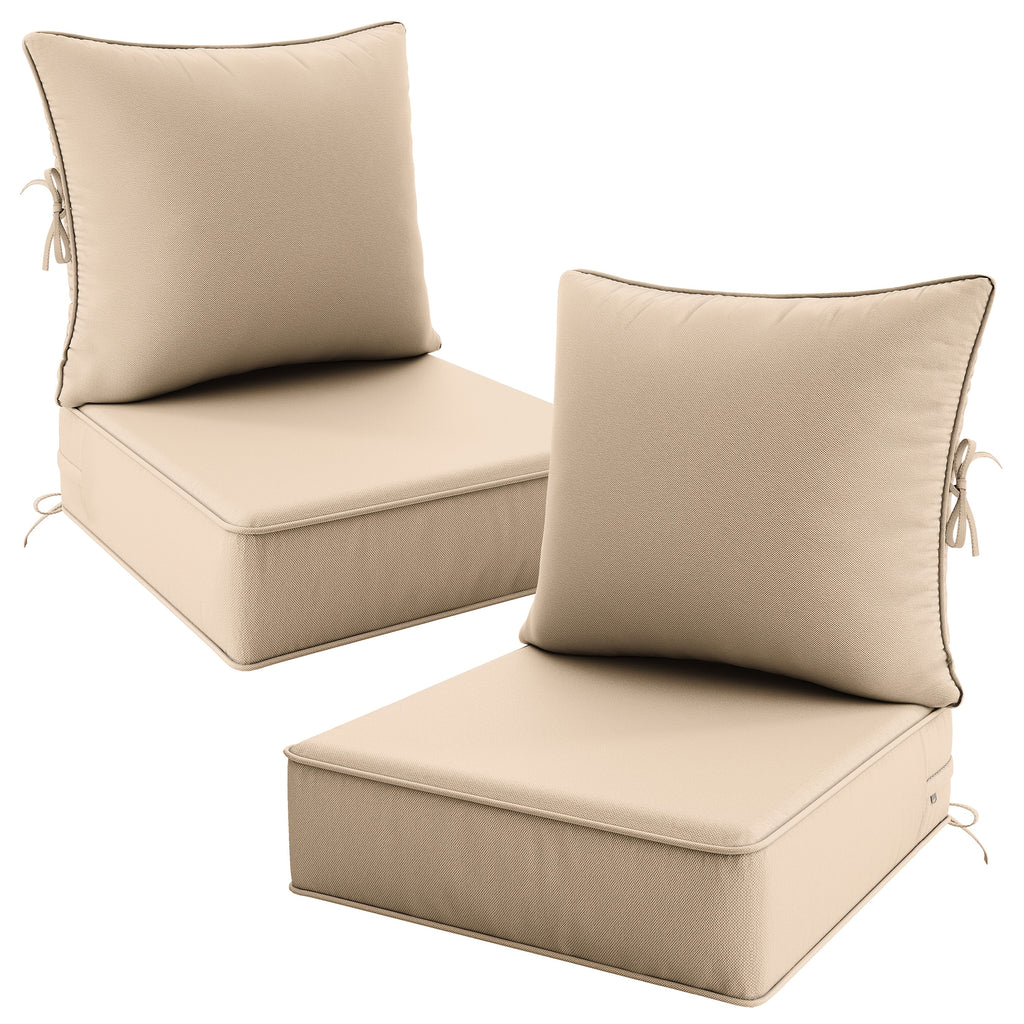 Outdoor Cushion Set of 1pc\u002F2pcs\u002F4pcs\u002F6pcs - Thick 35D High-Density Foam Cushions Measuring 24*24*6.5 Inches, Featuring Quick Rebound, High Durability, And Easy Cleaning, Suitable for Outdoor Furniture Like Sofas And Patio Chairs