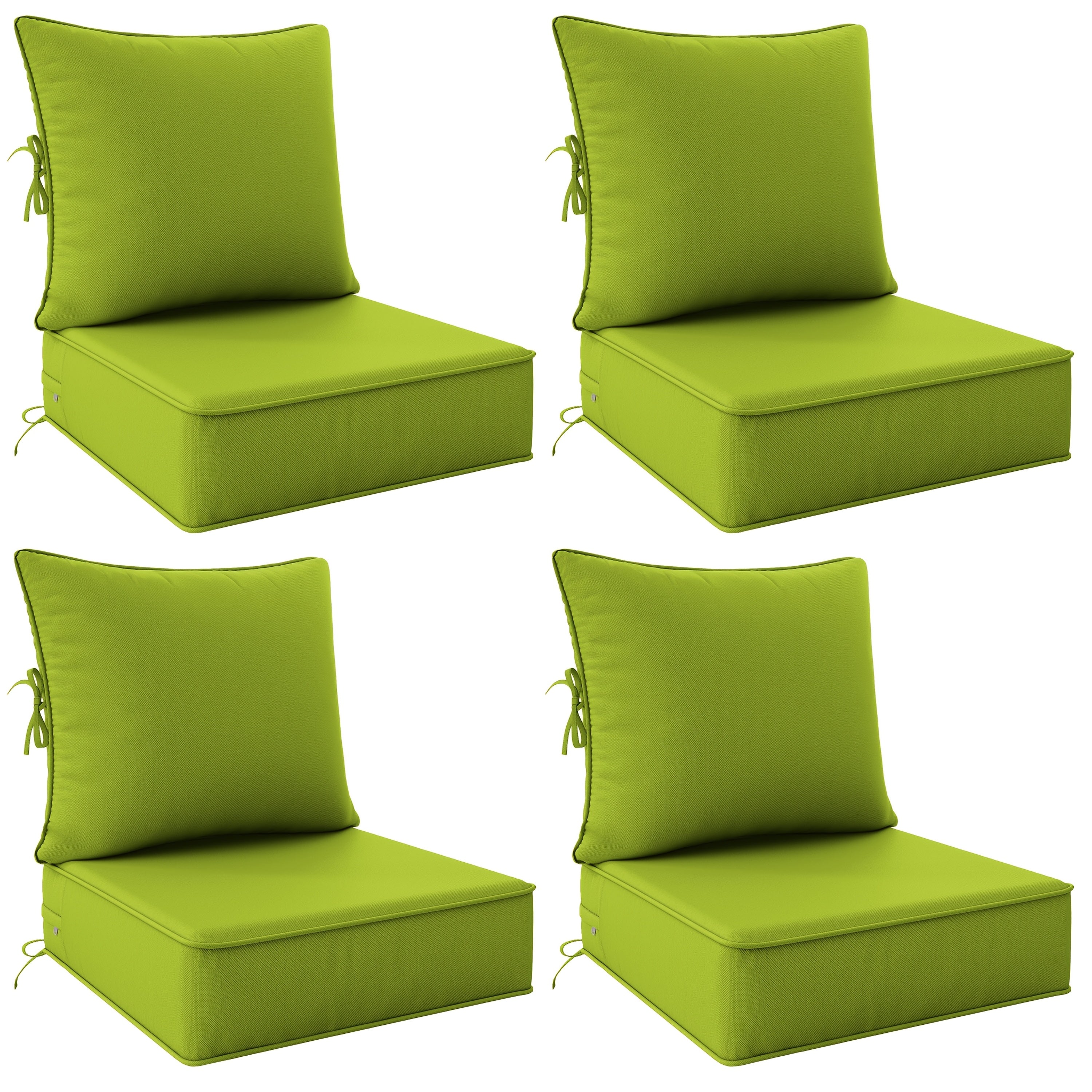 Outdoor Cushion Set of 1pc\u002F2pcs\u002F4pcs\u002F6pcs - Thick 35D High-Density Foam Cushions Measuring 24*24*6.5 Inches, Featuring Quick Rebound, High Durability, And Easy Cleaning, Suitable for Outdoor Furniture Like Sofas And Patio Chairs