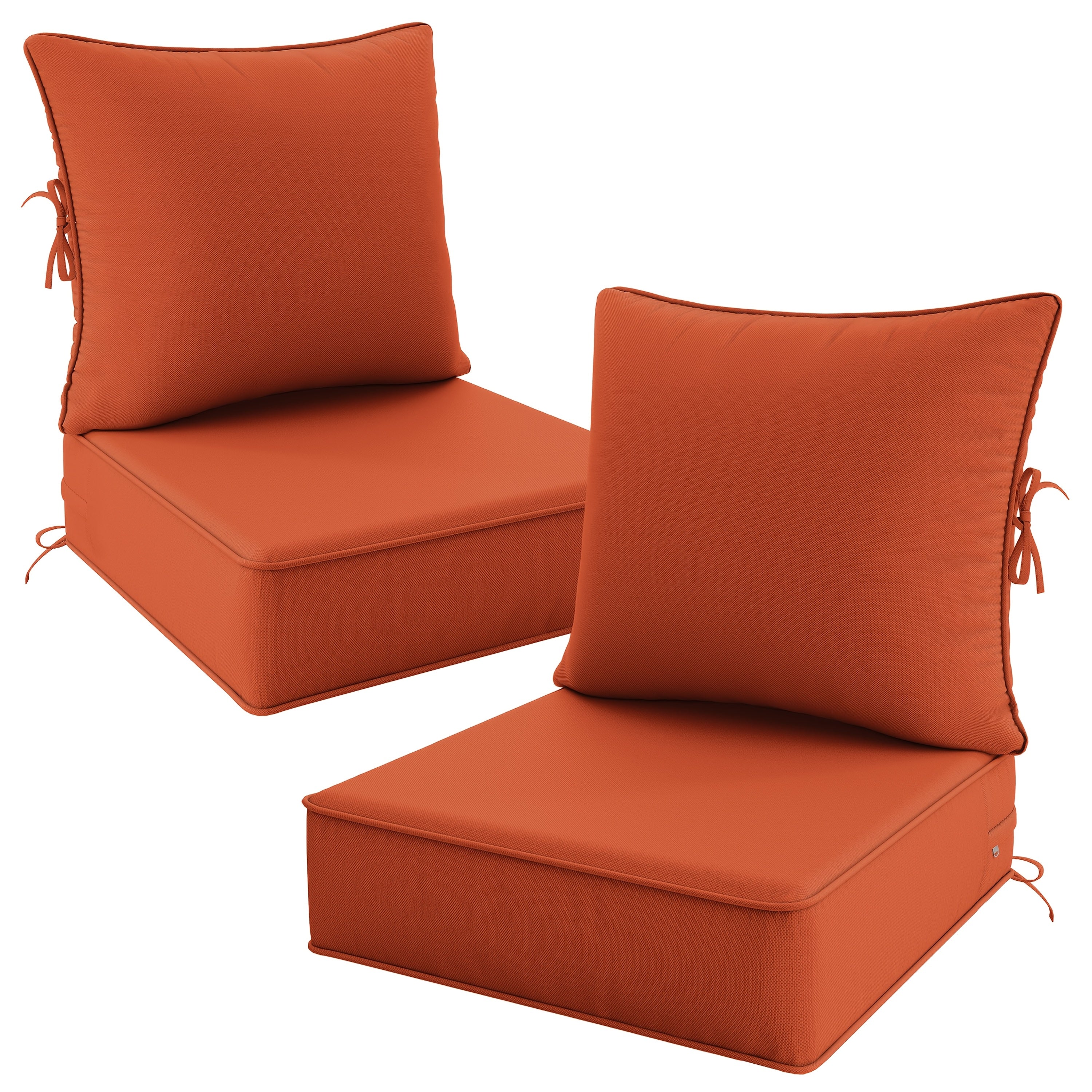 Outdoor Cushion Set of 1pc\u002F2pcs\u002F4pcs\u002F6pcs - Thick 35D High-Density Foam Cushions Measuring 24*24*6.5 Inches, Featuring Quick Rebound, High Durability, And Easy Cleaning, Suitable for Outdoor Furniture Like Sofas And Patio Chairs