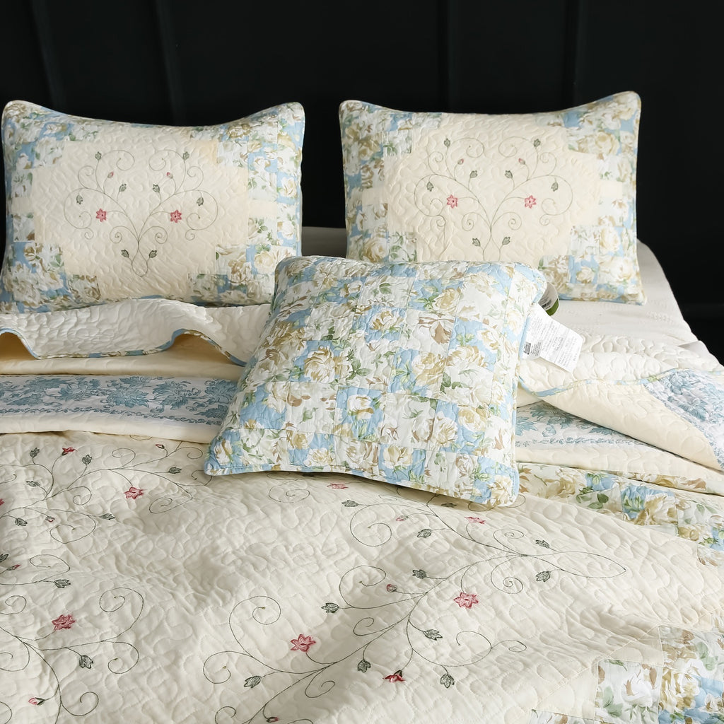 1pc Luxurious Cotton Stitched Embroidery Cushion - Soft Decorative Throw Pillow for Home, Bedroom, College Dorm, Camper, RV and Guestroom - - Machine Washable