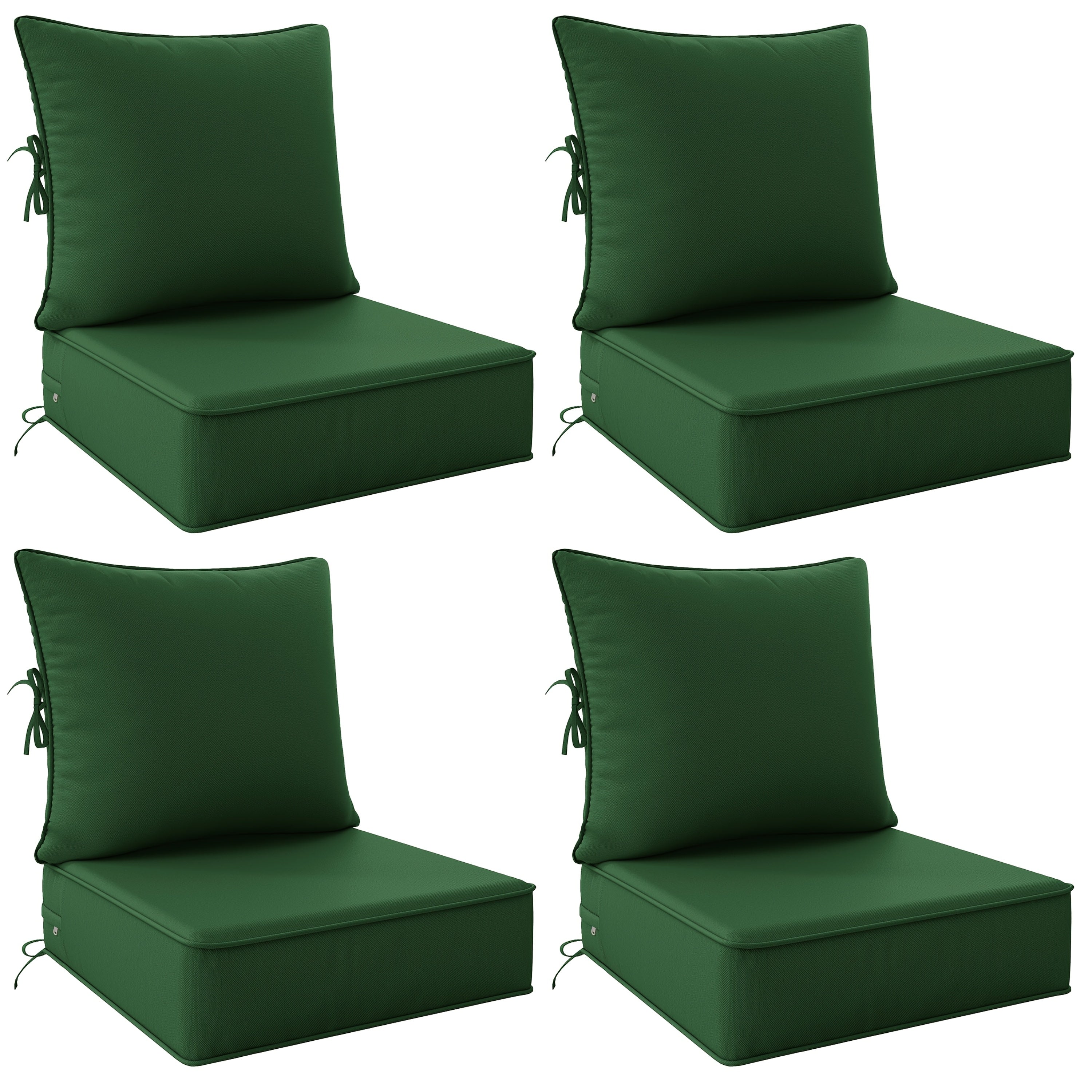 Outdoor Cushion Set of 1pc\u002F2pcs\u002F4pcs\u002F6pcs - Thick 35D High-Density Foam Cushions Measuring 24*24*6.5 Inches, Featuring Quick Rebound, High Durability, And Easy Cleaning, Suitable for Outdoor Furniture Like Sofas And Patio Chairs