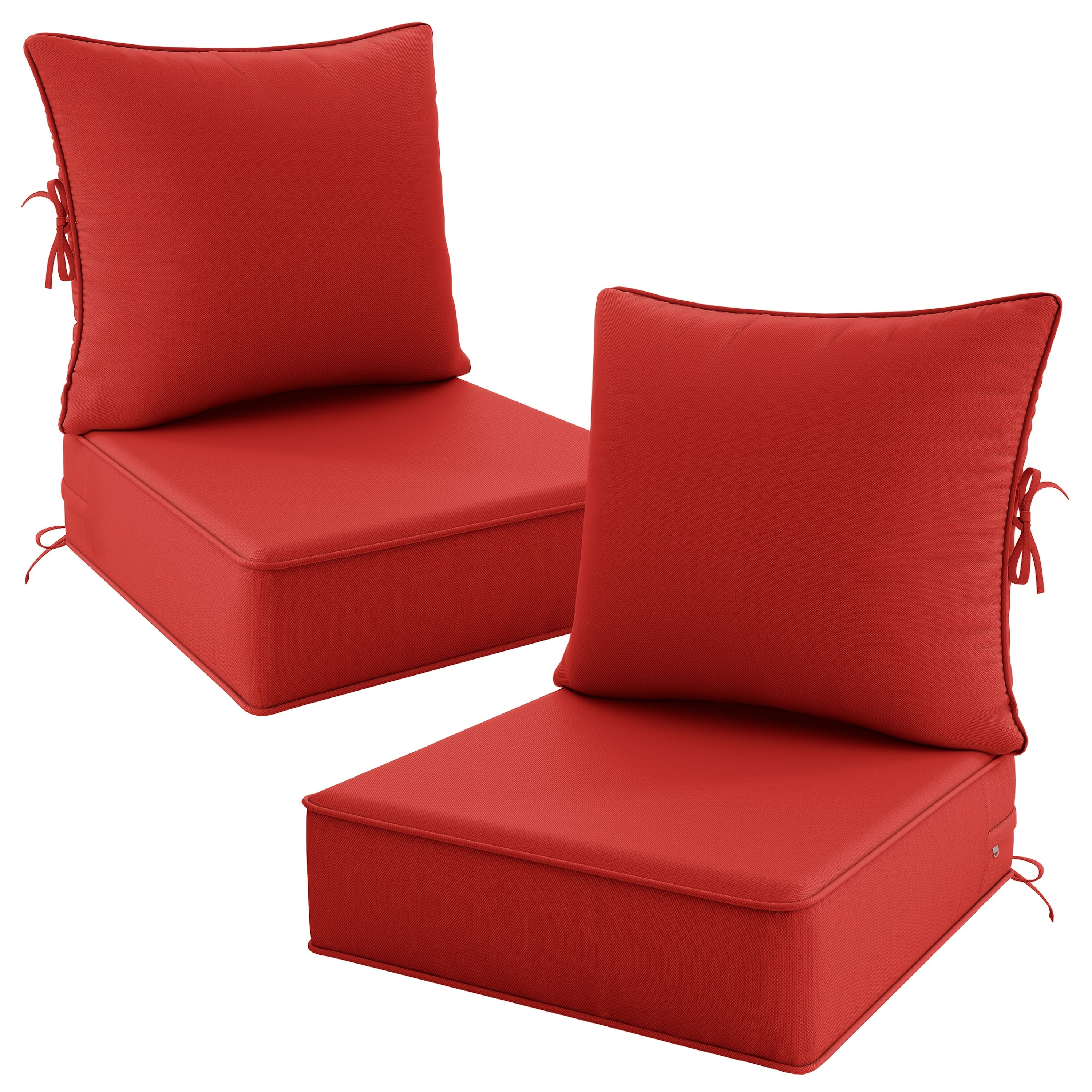 Outdoor Cushion Set of 1pc\u002F2pcs\u002F4pcs\u002F6pcs - Thick 35D High-Density Foam Cushions Measuring 24*24*6.5 Inches, Featuring Quick Rebound, High Durability, And Easy Cleaning, Suitable for Outdoor Furniture Like Sofas And Patio Chairs