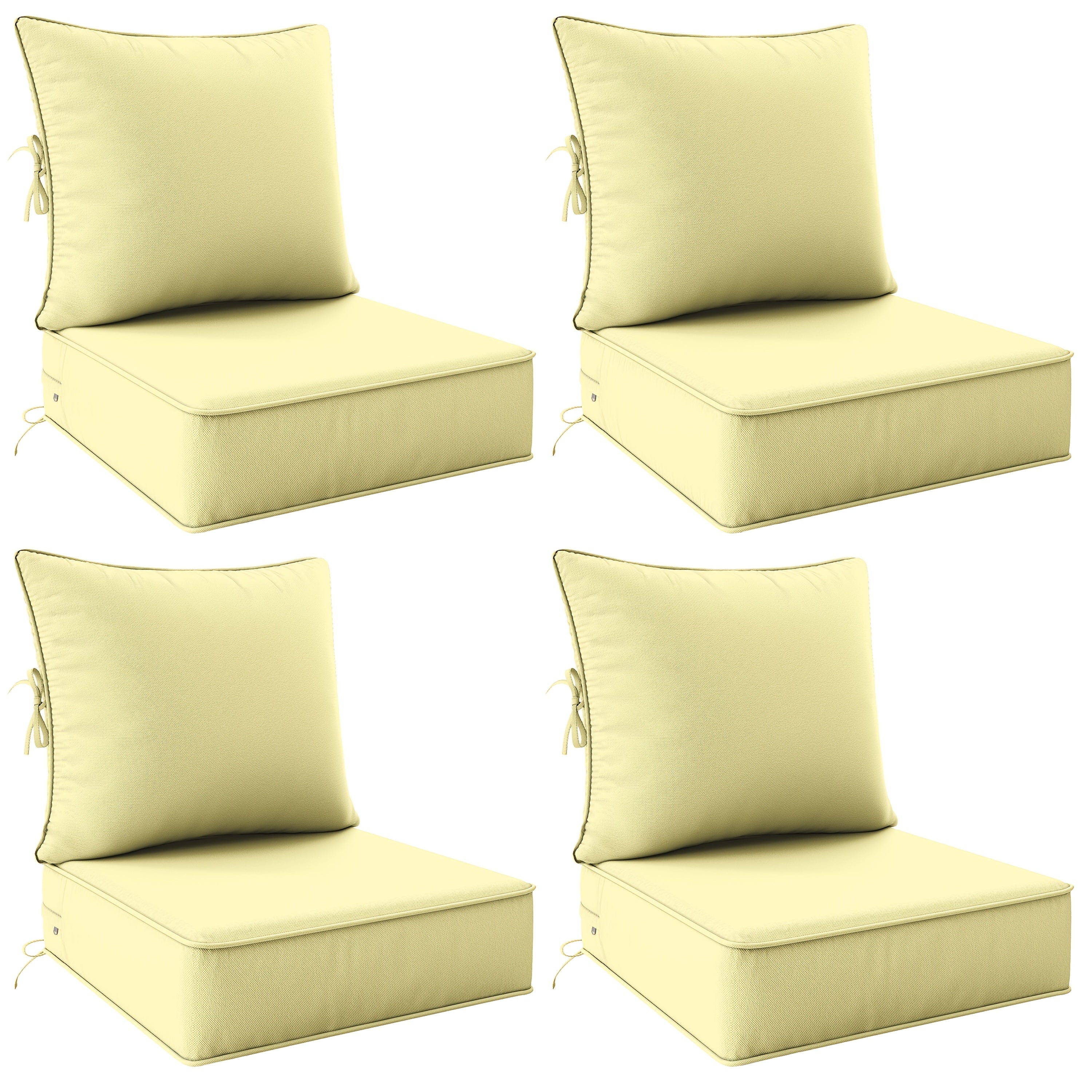 Outdoor Cushion Set of 1pc\u002F2pcs\u002F4pcs\u002F6pcs - Thick 35D High-Density Foam Cushions Measuring 24*24*6.5 Inches, Featuring Quick Rebound, High Durability, And Easy Cleaning, Suitable for Outdoor Furniture Like Sofas And Patio Chairs