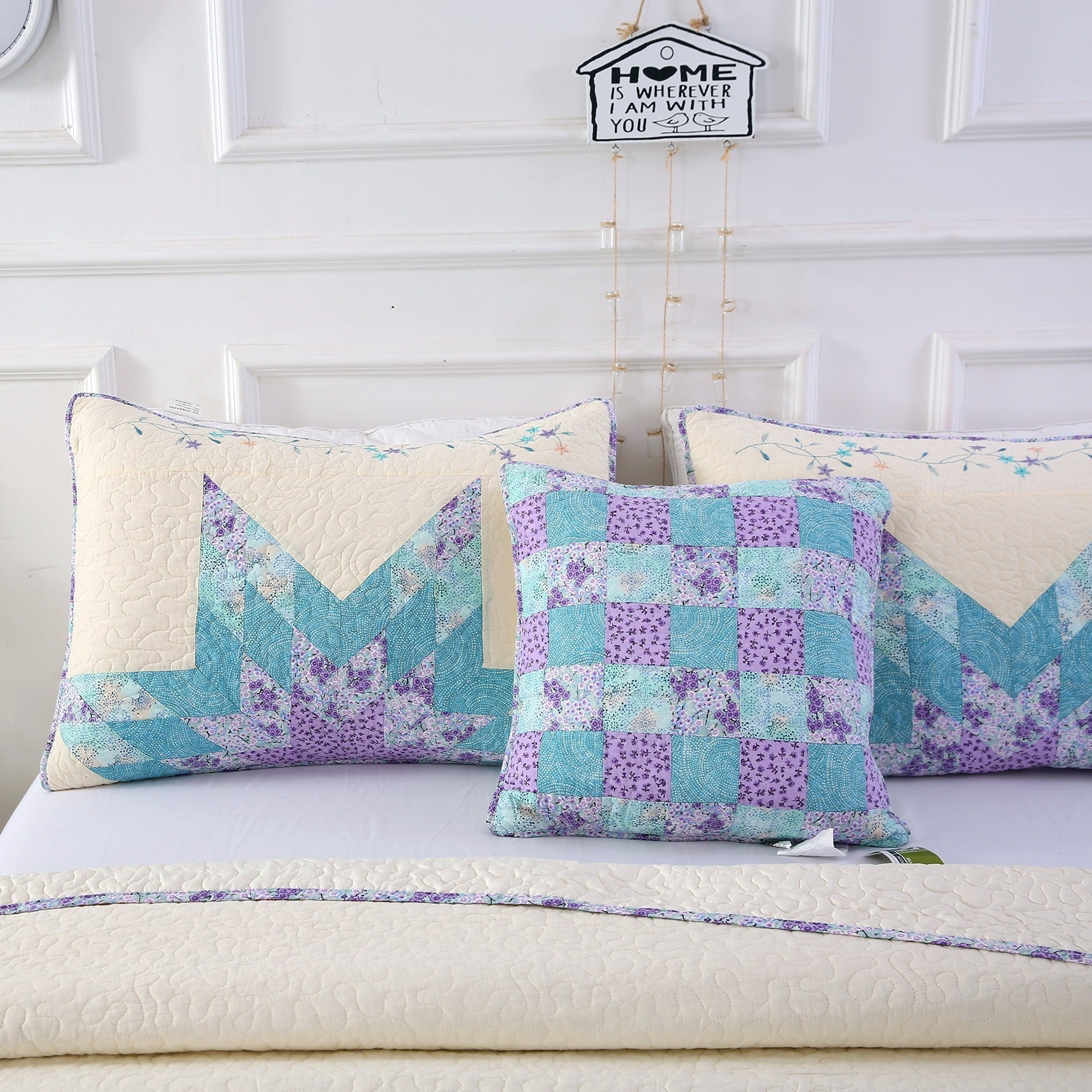 1pc Luxurious Cotton Stitched Embroidery Cushion - Soft Decorative Throw Pillow for Home, Bedroom, College Dorm, Camper, RV and Guestroom - - Machine Washable