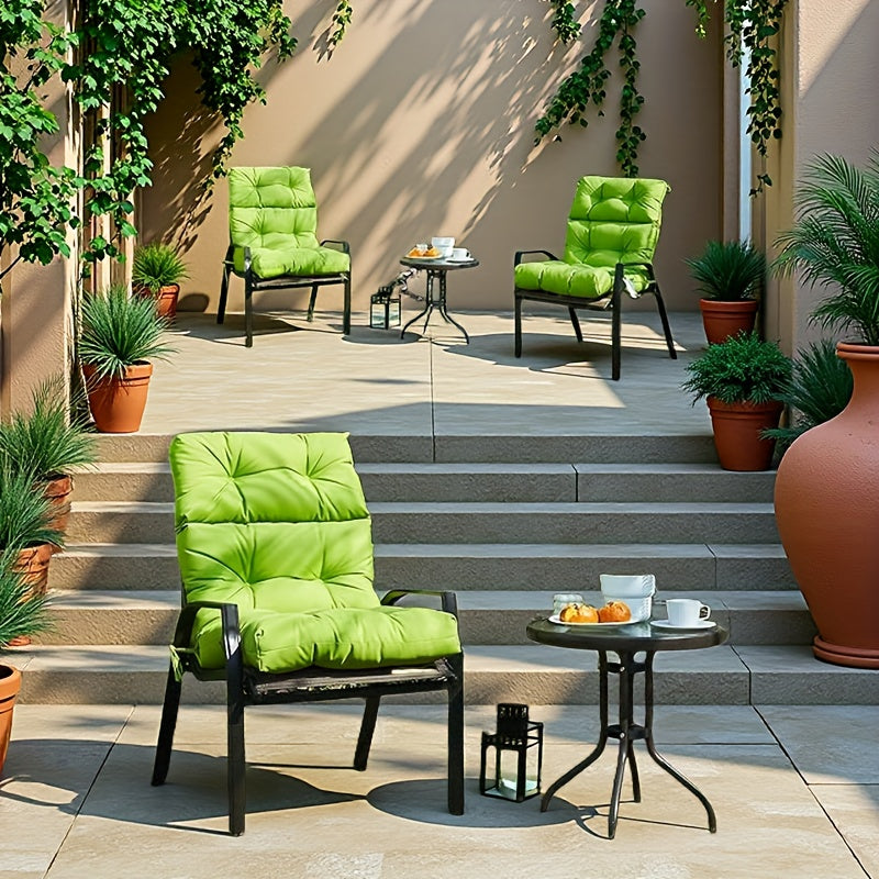 Set of 4 Single Strap Three-Section Round Dot Sturdy Outdoor Balcony Indoor Beach Rattan Chair Cushions with Soft And Comfortable Backrest.