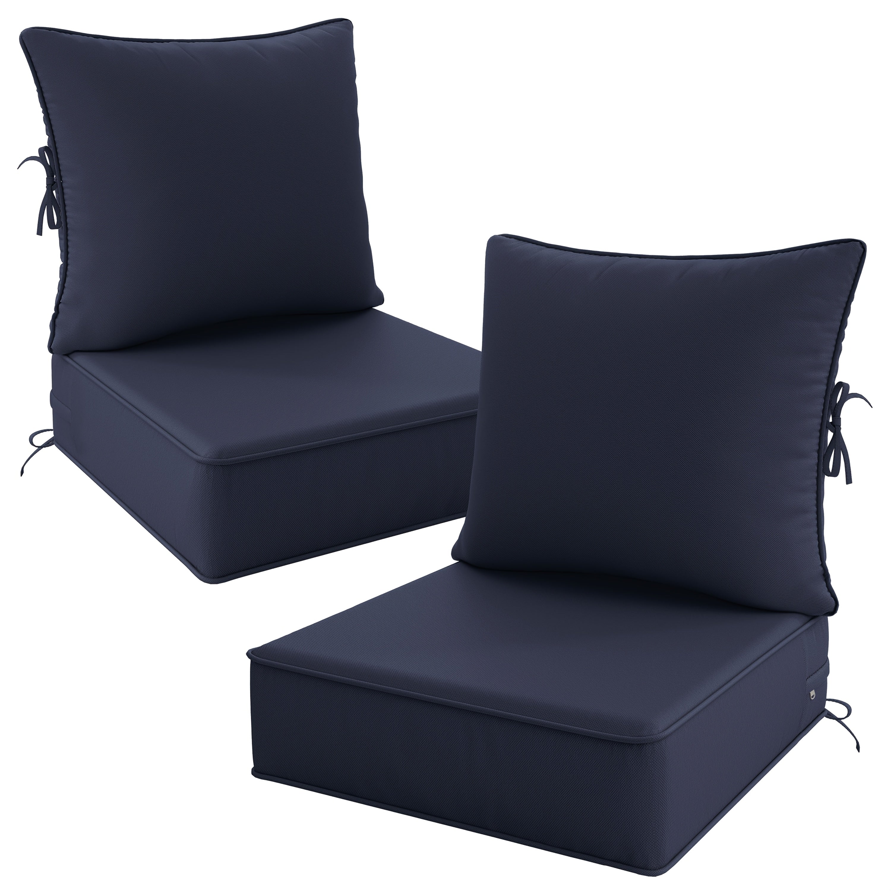 Outdoor Cushion Set of 1pc\u002F2pcs\u002F4pcs\u002F6pcs - Thick 35D High-Density Foam Cushions Measuring 24*24*6.5 Inches, Featuring Quick Rebound, High Durability, And Easy Cleaning, Suitable for Outdoor Furniture Like Sofas And Patio Chairs