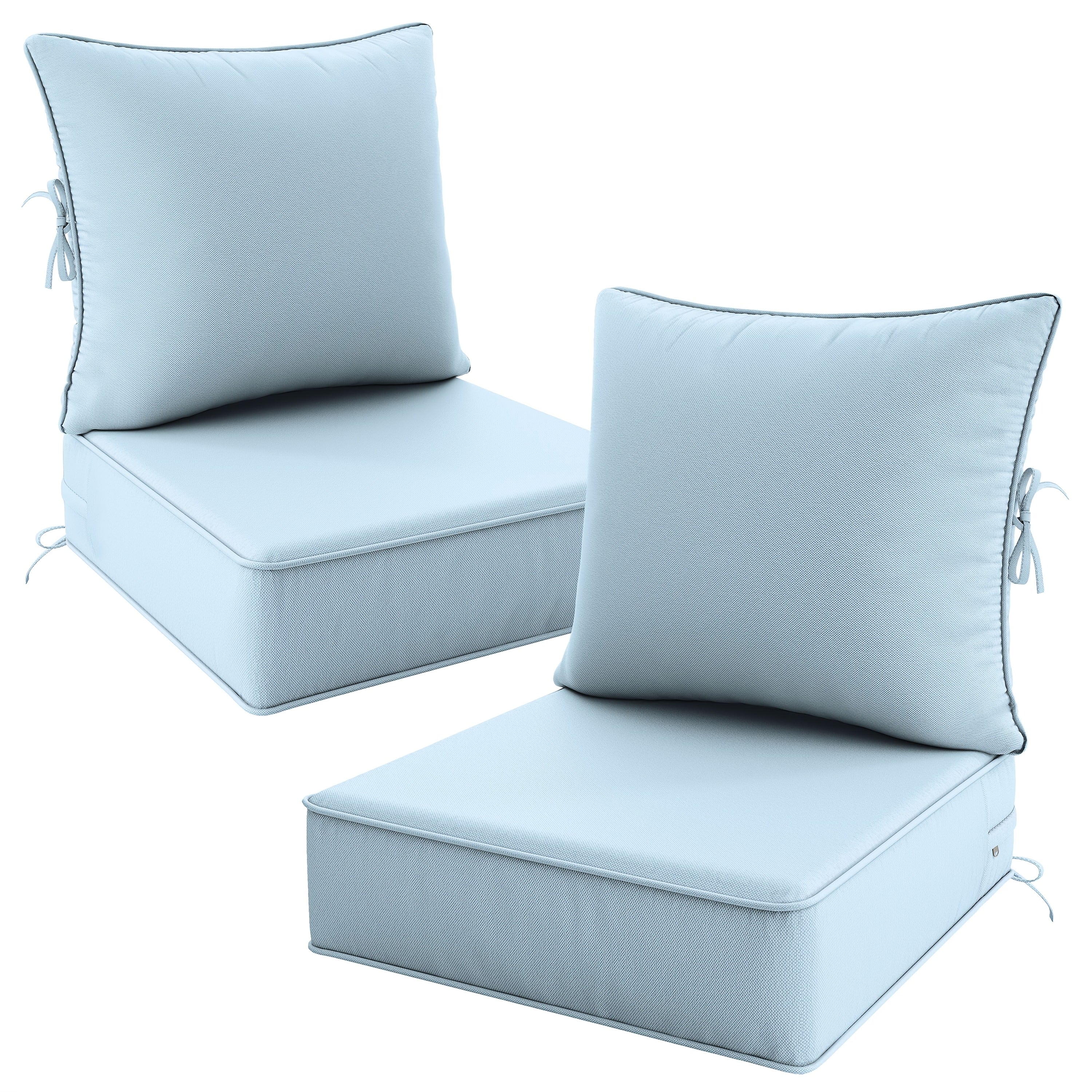 Outdoor Cushion Set of 1pc\u002F2pcs\u002F4pcs\u002F6pcs - Thick 35D High-Density Foam Cushions Measuring 24*24*6.5 Inches, Featuring Quick Rebound, High Durability, And Easy Cleaning, Suitable for Outdoor Furniture Like Sofas And Patio Chairs