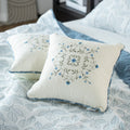 1pc Luxurious Cotton Stitched Embroidery Cushion - Soft Decorative Throw Pillow for Home, Bedroom, College Dorm, Camper, RV and Guestroom - - Machine Washable
