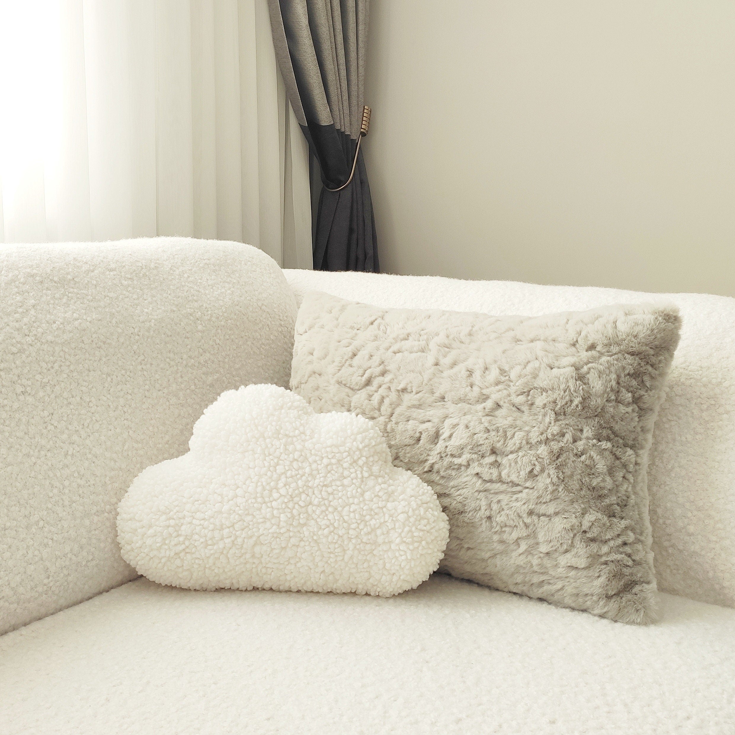 Handmade Teddy Cloud Pillow: Plush Baby Nursery Decor