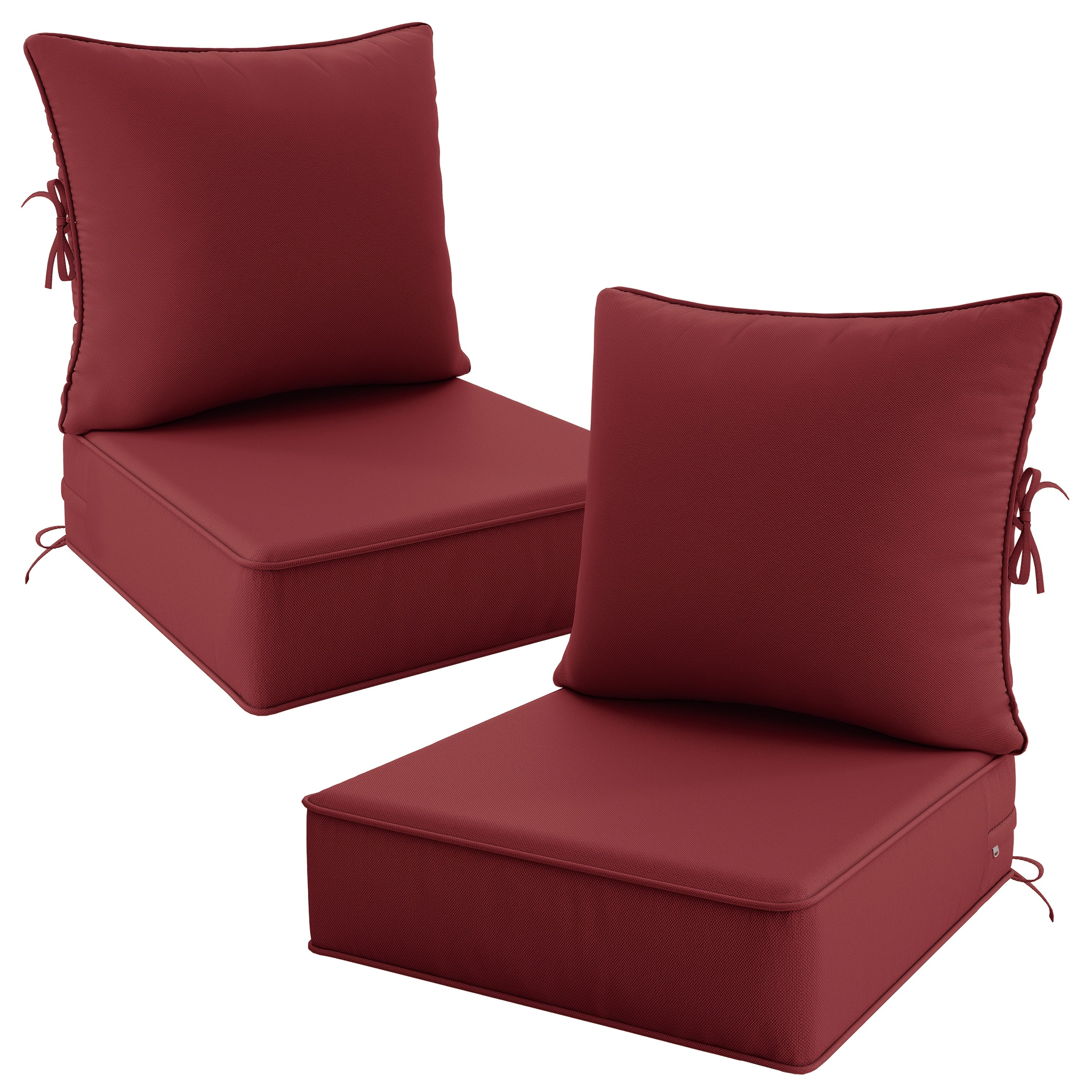 Outdoor Cushion Set of 1pc\u002F2pcs\u002F4pcs\u002F6pcs - Thick 35D High-Density Foam Cushions Measuring 24*24*6.5 Inches, Featuring Quick Rebound, High Durability, And Easy Cleaning, Suitable for Outdoor Furniture Like Sofas And Patio Chairs