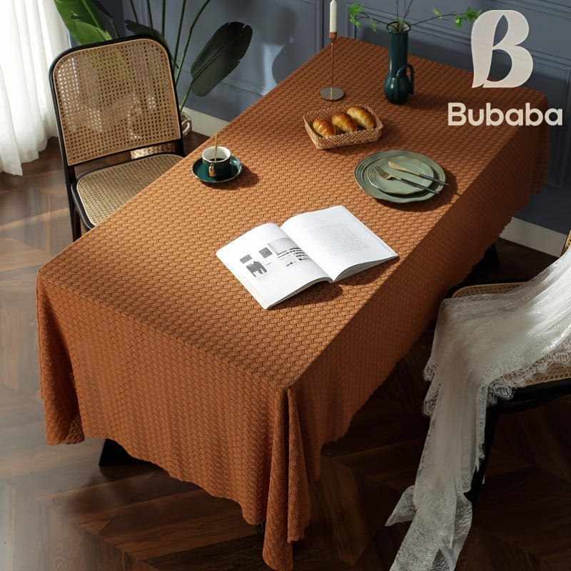 Nordic Style Lace Tablecloth for Weddings, Solid Color Rectangular Table Mat