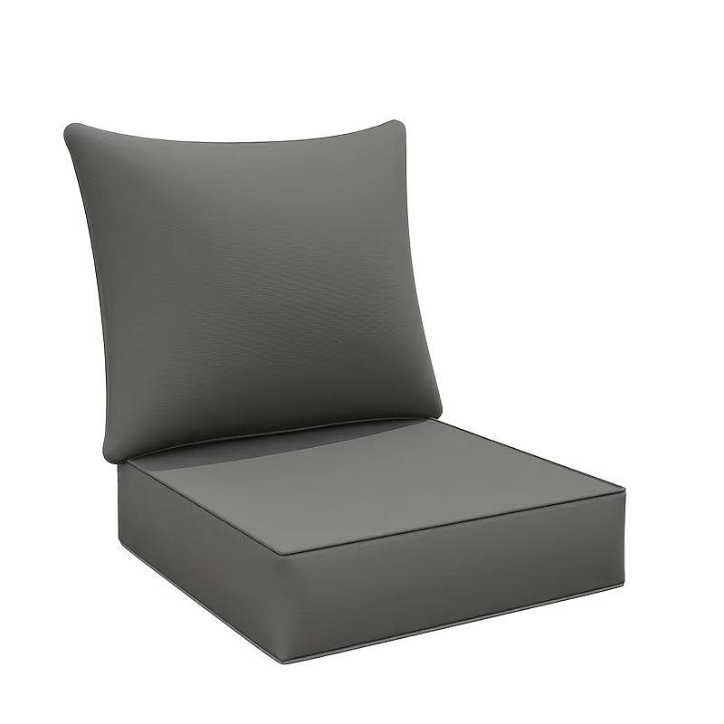 Thick Seat Cushion Set Of 24 Inches X 24 Inches X 6.5 Inches. Resistant to Fading, Easy to Clean, Water-resistant. Detachable Deep Seat Cushion And Back Cushion. Soft And Comfortable Cushions for Patios, Balconies, And Offices