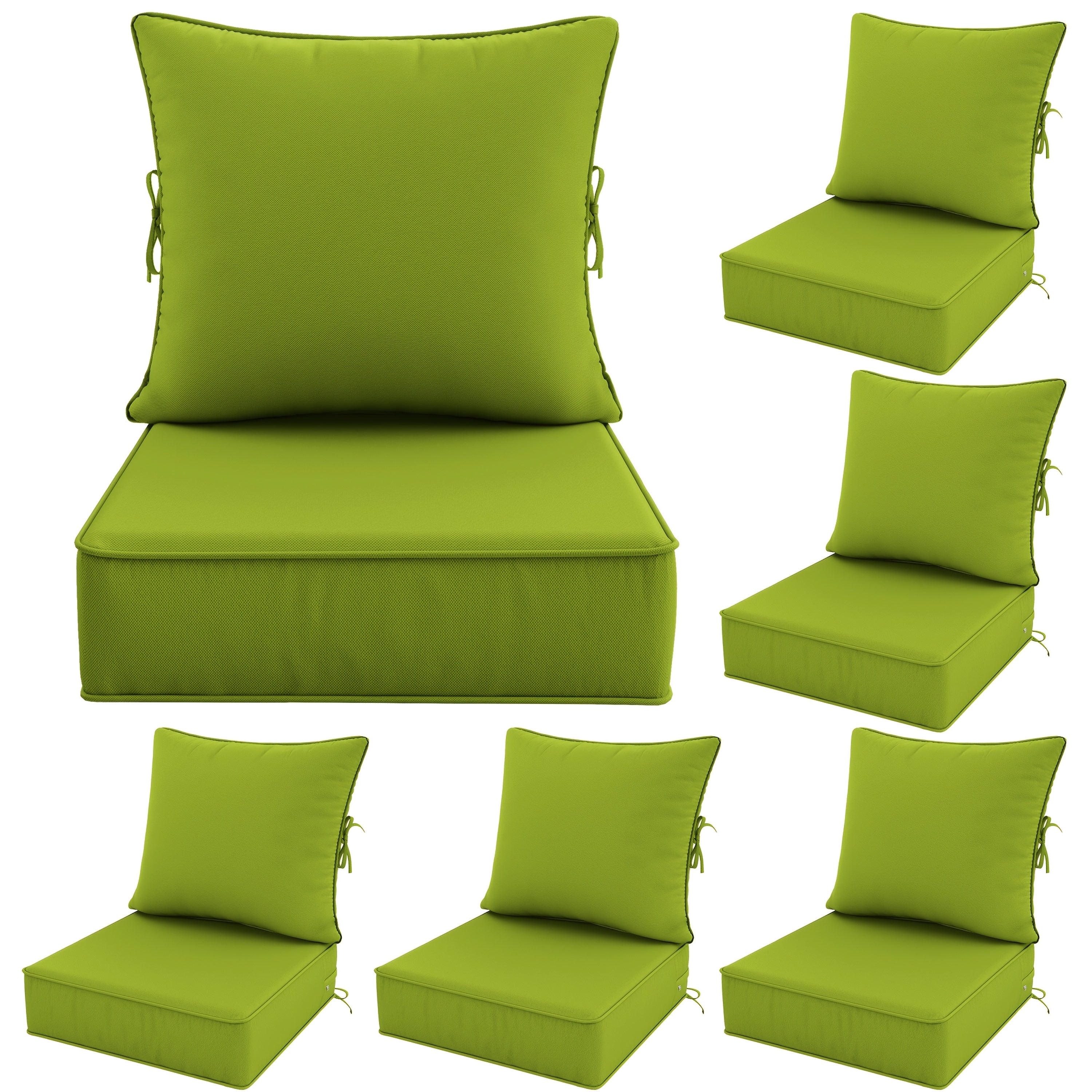 Outdoor Cushion Set of 1pc\u002F2pcs\u002F4pcs\u002F6pcs - Thick 35D High-Density Foam Cushions Measuring 24*24*6.5 Inches, Featuring Quick Rebound, High Durability, And Easy Cleaning, Suitable for Outdoor Furniture Like Sofas And Patio Chairs