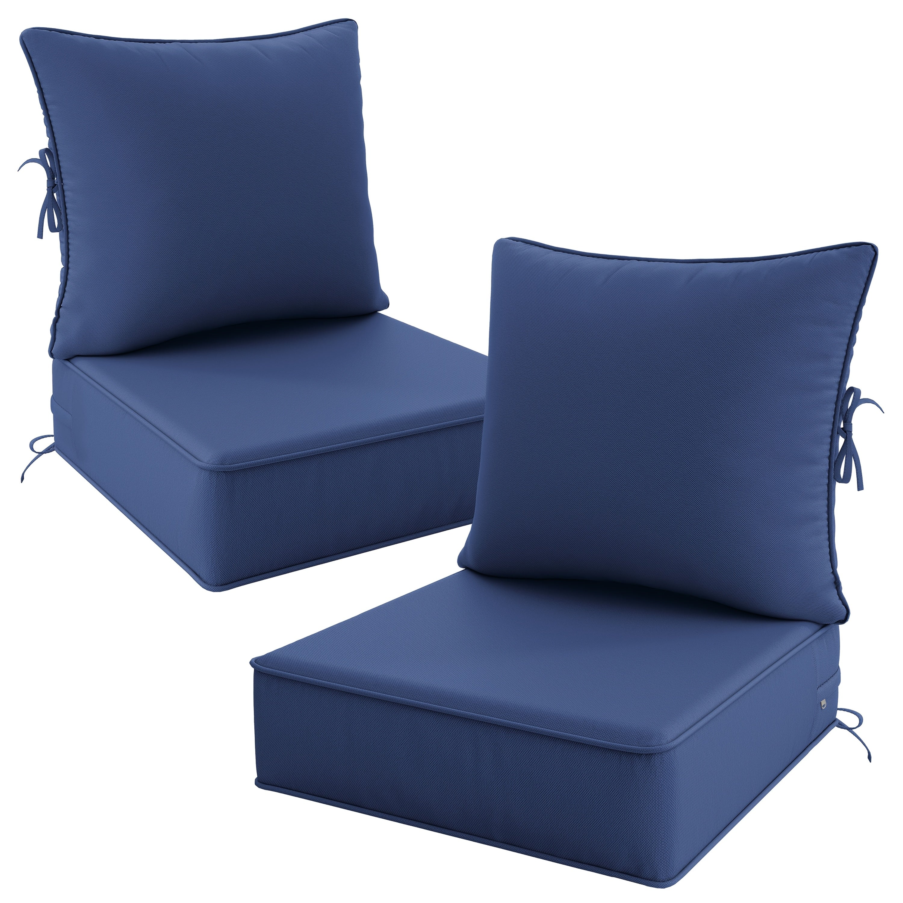 Outdoor Cushion Set of 1pc\u002F2pcs\u002F4pcs\u002F6pcs - Thick 35D High-Density Foam Cushions Measuring 24*24*6.5 Inches, Featuring Quick Rebound, High Durability, And Easy Cleaning, Suitable for Outdoor Furniture Like Sofas And Patio Chairs