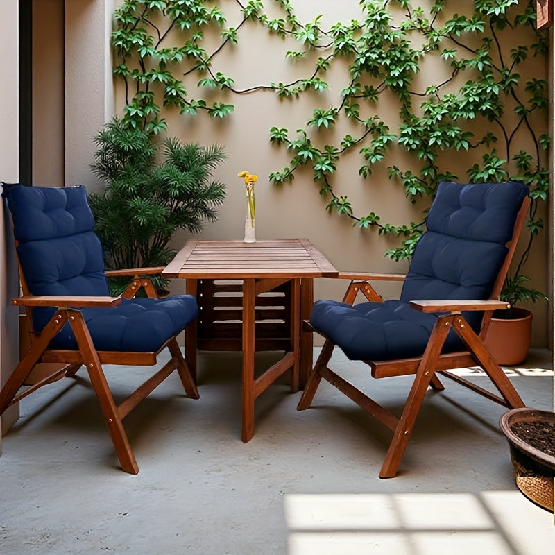 Set of 4 Single Strap Three-Section Round Dot Sturdy Outdoor Balcony Indoor Beach Rattan Chair Cushions with Soft And Comfortable Backrest.
