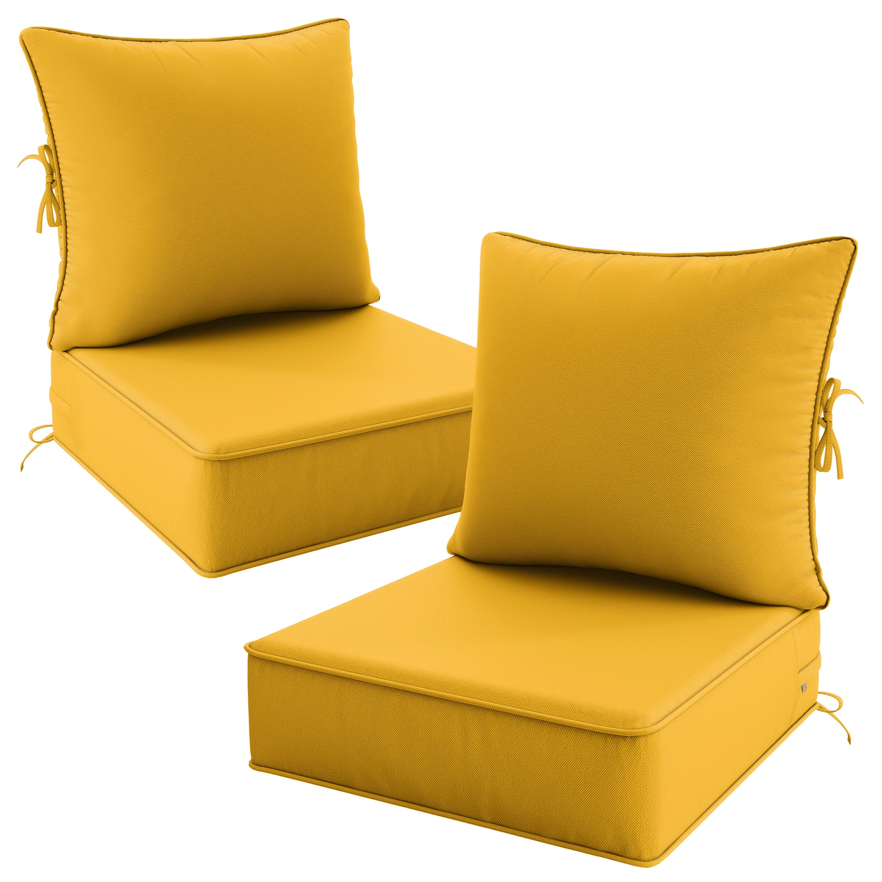 Outdoor Cushion Set of 1pc\u002F2pcs\u002F4pcs\u002F6pcs - Thick 35D High-Density Foam Cushions Measuring 24*24*6.5 Inches, Featuring Quick Rebound, High Durability, And Easy Cleaning, Suitable for Outdoor Furniture Like Sofas And Patio Chairs