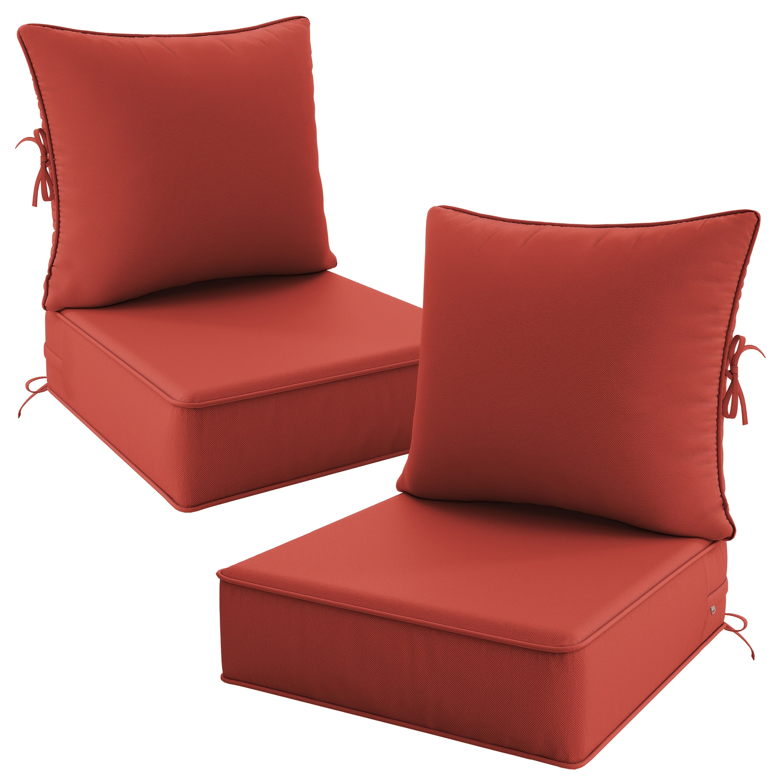 Outdoor Cushion Set of 1pc\u002F2pcs\u002F4pcs\u002F6pcs - Thick 35D High-Density Foam Cushions Measuring 24*24*6.5 Inches, Featuring Quick Rebound, High Durability, And Easy Cleaning, Suitable for Outdoor Furniture Like Sofas And Patio Chairs