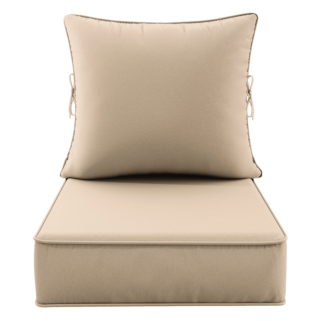 Outdoor Cushion Set of 1pc\u002F2pcs\u002F4pcs\u002F6pcs - Thick 35D High-Density Foam Cushions Measuring 24*24*6.5 Inches, Featuring Quick Rebound, High Durability, And Easy Cleaning, Suitable for Outdoor Furniture Like Sofas And Patio Chairs