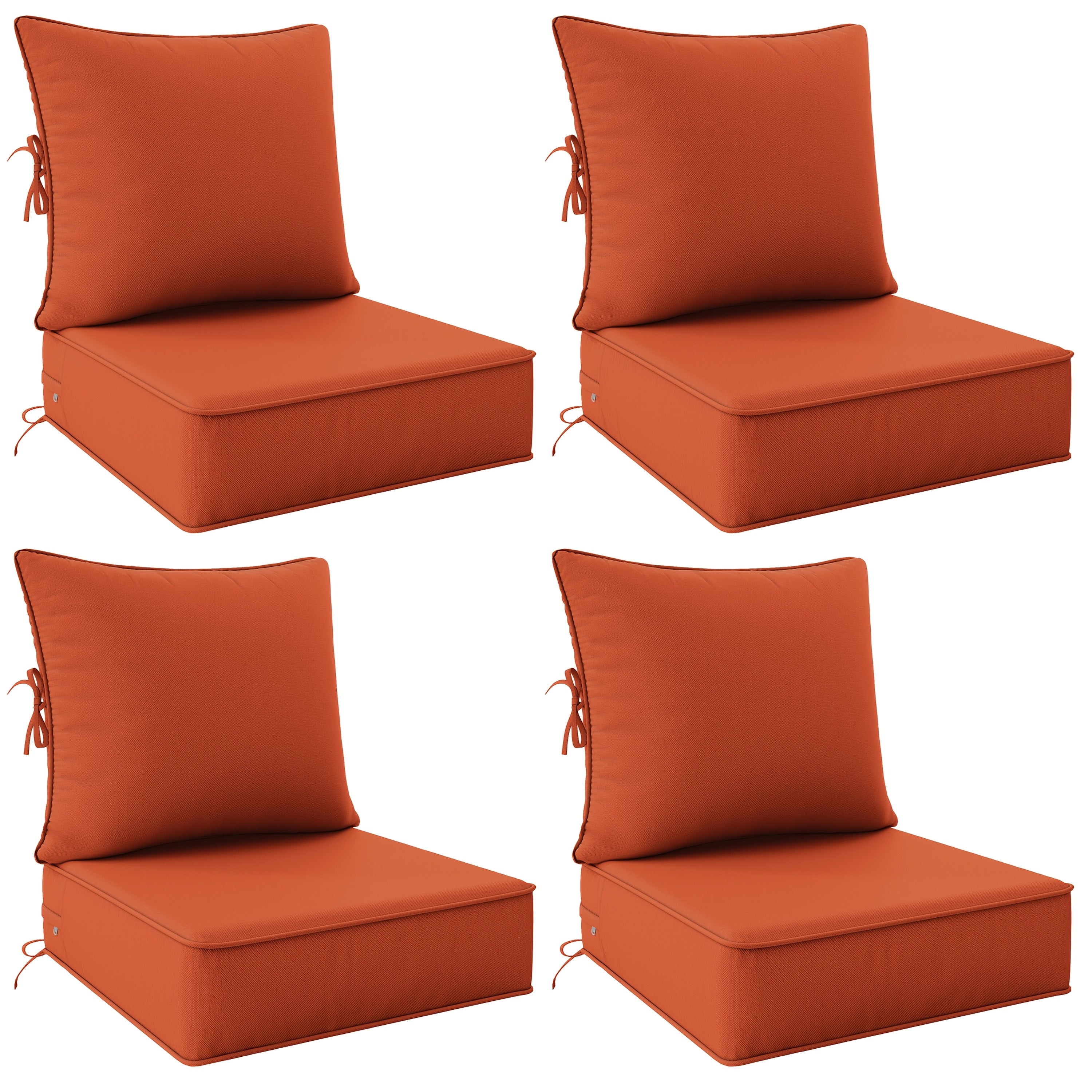 Outdoor Cushion Set of 1pc\u002F2pcs\u002F4pcs\u002F6pcs - Thick 35D High-Density Foam Cushions Measuring 24*24*6.5 Inches, Featuring Quick Rebound, High Durability, And Easy Cleaning, Suitable for Outdoor Furniture Like Sofas And Patio Chairs