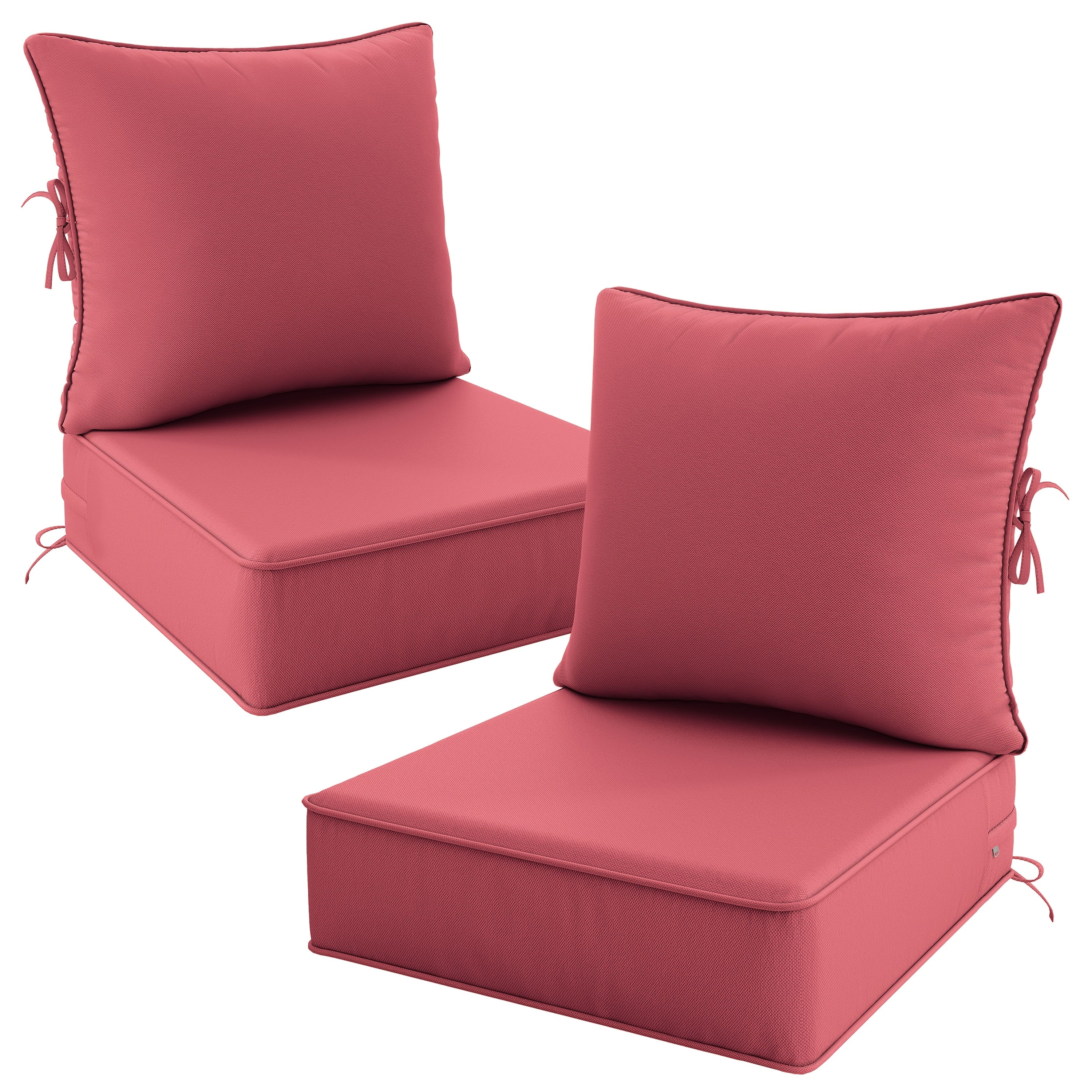 Outdoor Cushion Set of 1pc\u002F2pcs\u002F4pcs\u002F6pcs - Thick 35D High-Density Foam Cushions Measuring 24*24*6.5 Inches, Featuring Quick Rebound, High Durability, And Easy Cleaning, Suitable for Outdoor Furniture Like Sofas And Patio Chairs