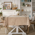 Fresh And Tidy Tablecloth Ins Style Coffee Embroidery Geometric Pattern Tablecloth Fabric