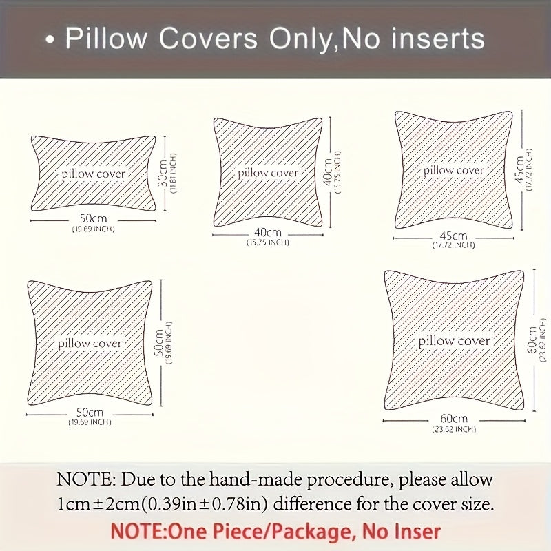 2pcs Nordic Modern And Easy Yarn-Dyed Polka Throw Pillow Cover, Light Luxury Style Home Soft Decoration Living Room Sofa Cushion Cover, Detachable And Washable, Suitable for All Seasons, Suitable for Various Room Types, 5 Colors And 5 Sizes