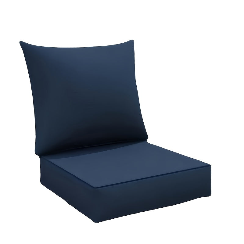 Thick Seat Cushion Set Of 24 Inches X 24 Inches X 6.5 Inches. Resistant to Fading, Easy to Clean, Water-resistant. Detachable Deep Seat Cushion And Back Cushion. Soft And Comfortable Cushions for Patios, Balconies, And Offices