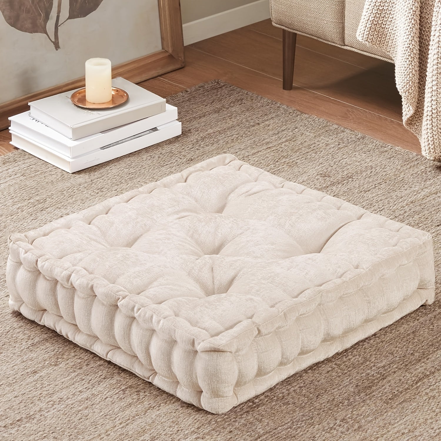 ROSEKIND Soft Taffeta Polyester Solid Seat Cushion, Comfortable for Dining Chairs, Office Chairs, Hardwood Floors, Available In 7 Colors Mtach Your Decor, Durable And Versatile Cushion As Perfect Gift for Friends And Family, Ideal for All Seasons