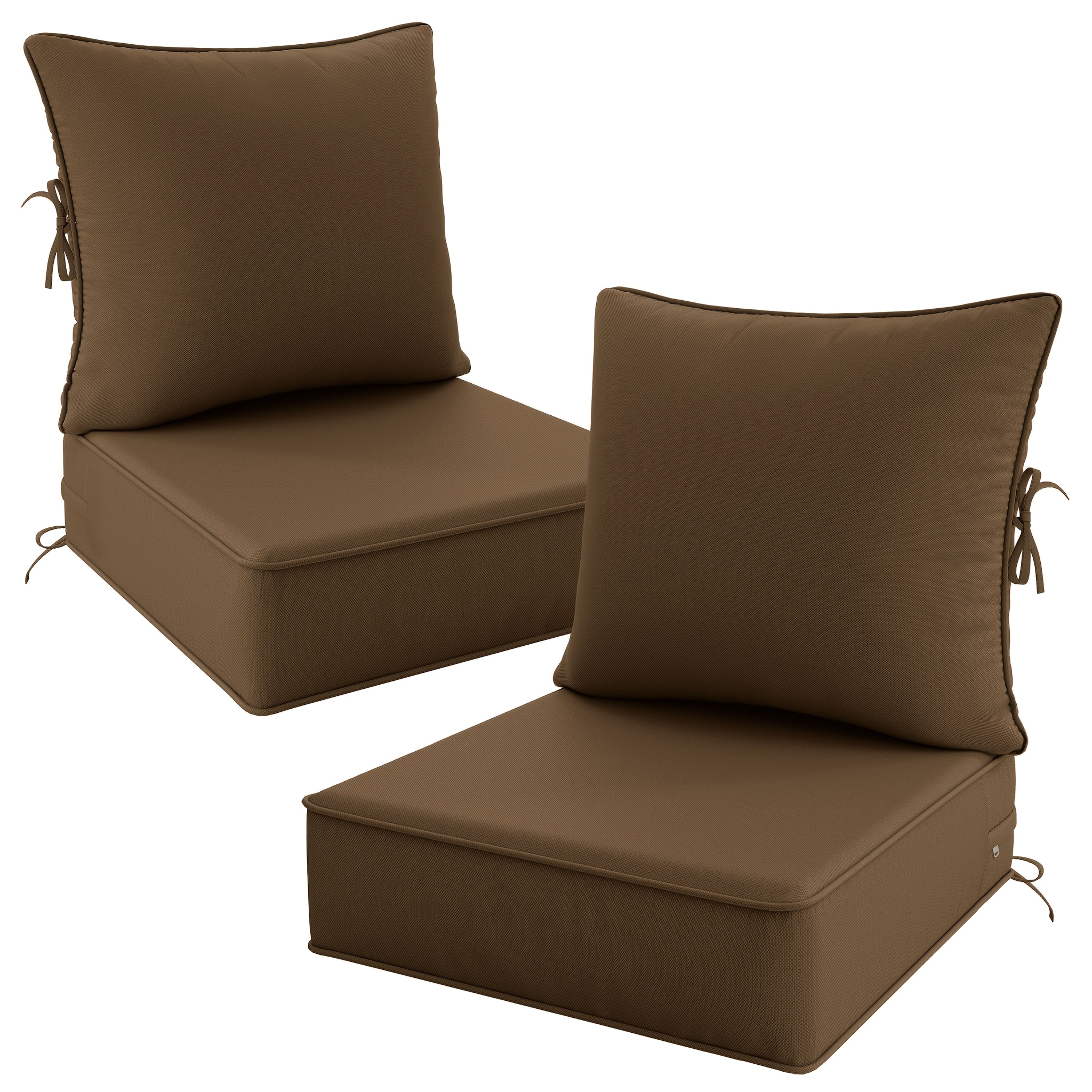 Outdoor Cushion Set of 1pc\u002F2pcs\u002F4pcs\u002F6pcs - Thick 35D High-Density Foam Cushions Measuring 24*24*6.5 Inches, Featuring Quick Rebound, High Durability, And Easy Cleaning, Suitable for Outdoor Furniture Like Sofas And Patio Chairs