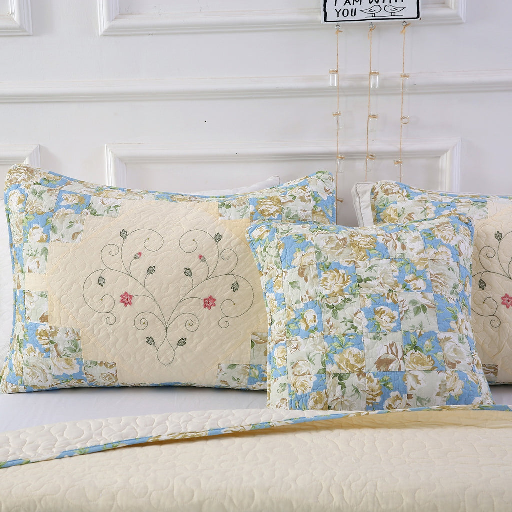 1pc Luxurious Cotton Stitched Embroidery Cushion - Soft Decorative Throw Pillow for Home, Bedroom, College Dorm, Camper, RV and Guestroom - - Machine Washable